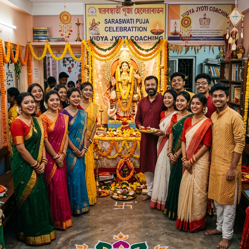 Saraswati Puja Celebration at Shuvam Classes